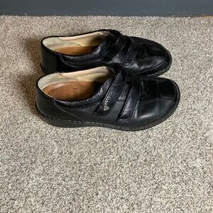 Finn Comfort Women Black Leather Comfort Strap Shoes Made in Germany US 7.5 EU38